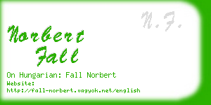 norbert fall business card